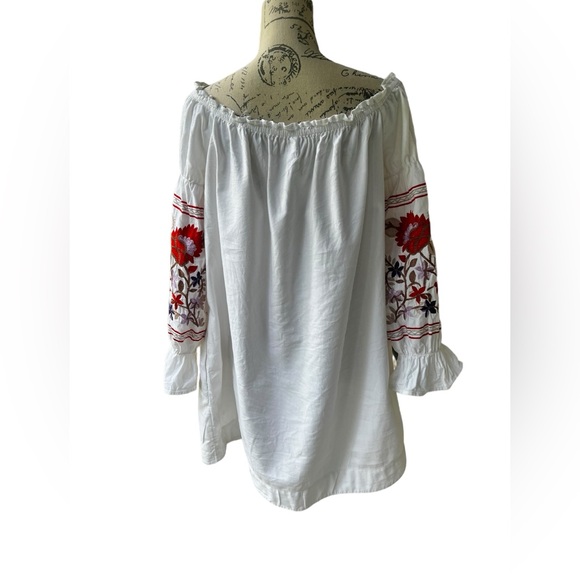Free People off the shoulder boho mini dress size M - Picture 2 of 7